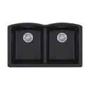 Franke ELG120ONY-CA Ellipse Granite Undermount Sink Double Onyx