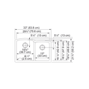 Franke ELG160ONY-CA Ellipse Granite Undermount Sink Double Onyx