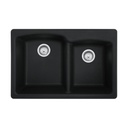 Franke EOMB33229-1-CA Ellipse Dm Grn Matte Blk Dbl 36Cab