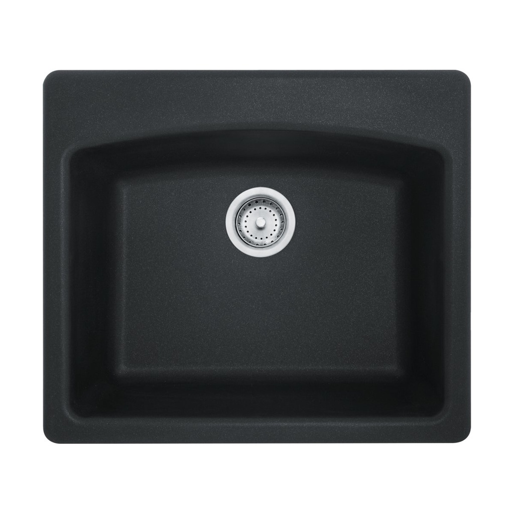 Franke ESOX25229-1-CA Ellipse Granite Dual Mount Sink Single Onyx