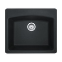 Franke ESOX25229-1-CA Ellipse Granite Dual Mount Sink Single Onyx