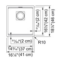 Franke PKG110-14SG Peak Granite Single Bowl Sink Shadow Grey