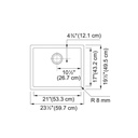 Franke PS2X110-21-CA Professional Series 2.0 Single Sink. 8 Mm Radius Inlcuded Accessories