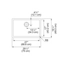 Franke PS2X110-27-CA Professional Series 2.0 Single Sink. 8 Mm Radius Inlcuded Accessories