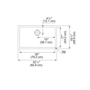 Franke PS2X110-30-CA Professional Series 2.0 Single Sink. 8 Mm Radius Included Accessories