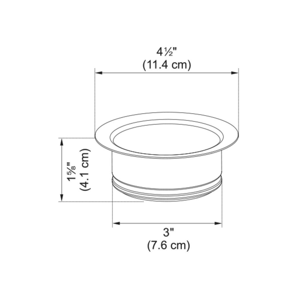 Franke WDFLANGE-SS Disposer Flange & Stopper Ss