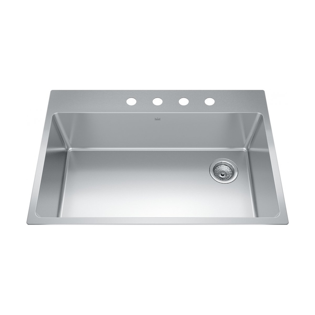 Kindred BSL2233-9-4OW Brookmore Single Bowl Top Mount Sink Offset