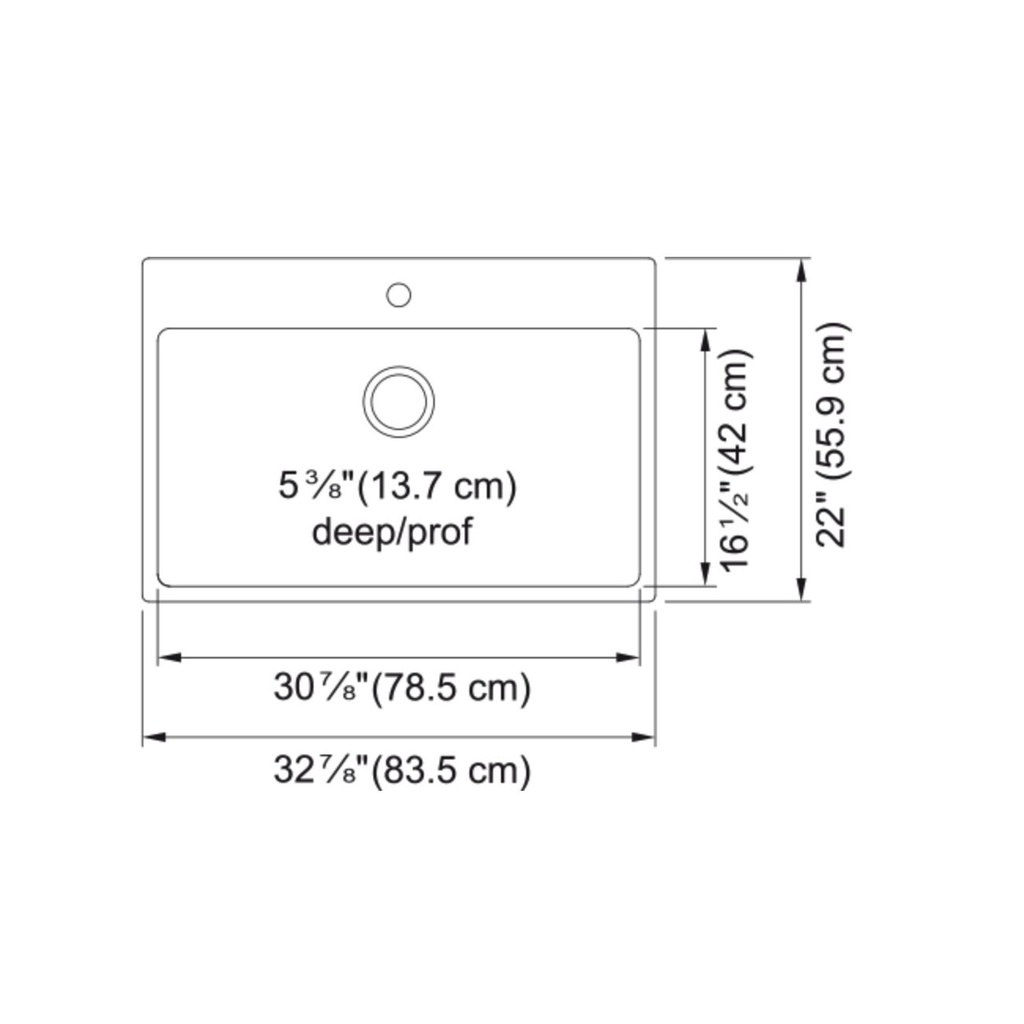 Kindred BSL2233-ADA-1 Brookmore Tm 18G Ss Sgl 1H 36Cab