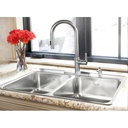 Kindred CDLA3322-6-4 Double Bowl Sinks 22 Gauge 4 Faucet Holes