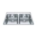Kindred CDLA3322-8-4CB Sink Top Mount Double Bowl SS Sink