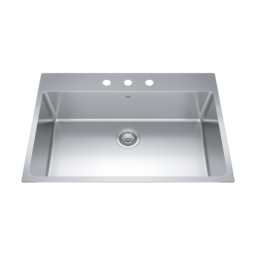Kindred BSL2233-9-3 Brookmore Single Bowl Top Mount Sink