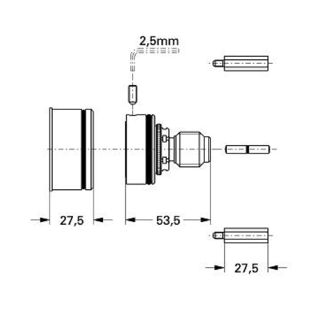 Grohe 47328000 Universal Grohtemp 1-1/8 Extension Kit Chrome 1