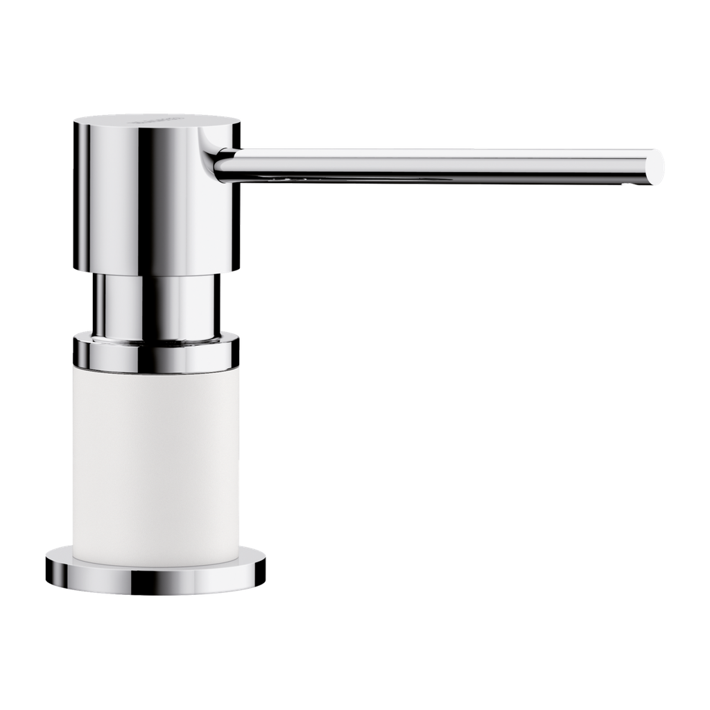 Blanco Lato Soap Dispenser Chrome/White