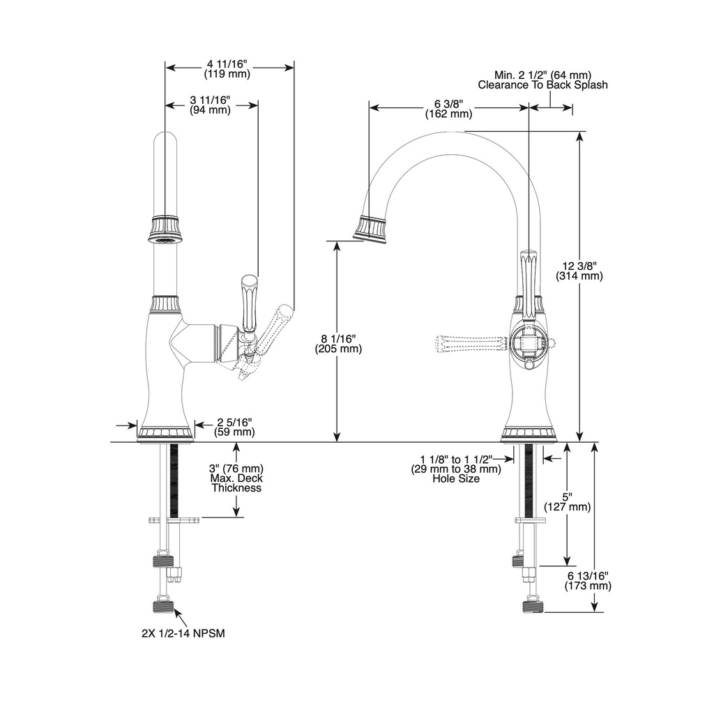 Brizo 61058LF-SS Tulham Bar Faucet