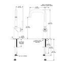 Brizo 61065LF-GLLHP Odin Square Bar Faucet - Less Handle