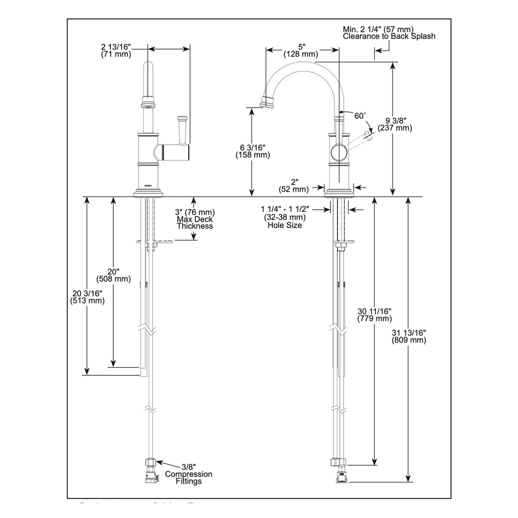 Brizo 61325LF-H-RB Artesso Instant Hot Beverage Faucet