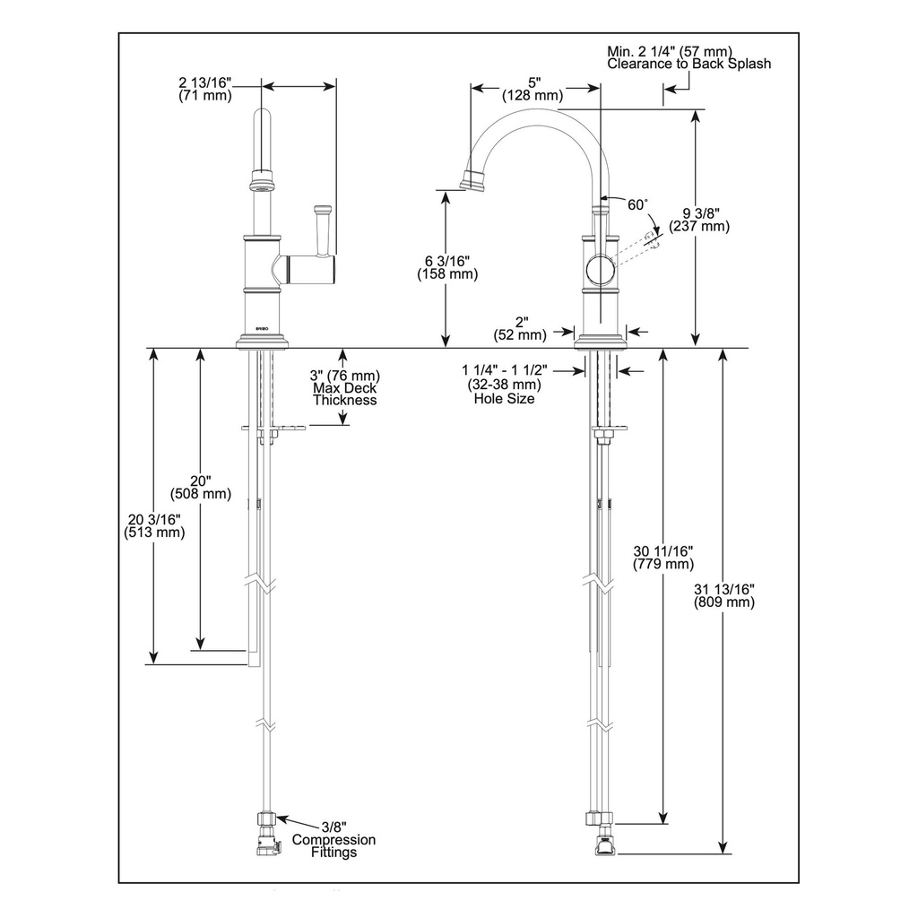 Brizo 61325LF-H-SS Artesso Instant Hot Beverage Faucet