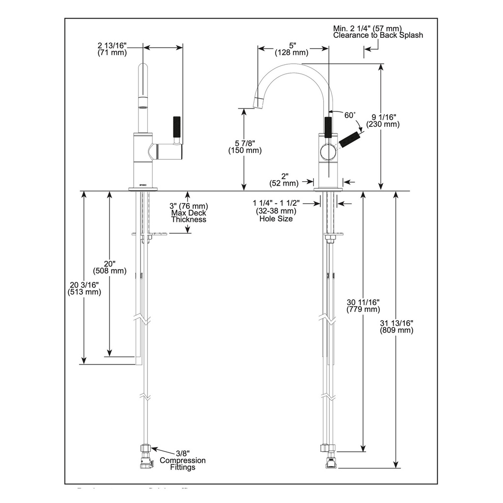 Brizo 61343LF-H-PC Litze Instant Hot Beverage Faucet