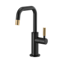 Brizo 61353LF-C-BLGL Litze Square Spout Knurled Handle RO Beverage Faucet Matte Black / Luxe Gold
