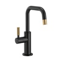 Brizo 61353LF-C-BLGL Litze Square Spout Knurled Handle RO Beverage Faucet Matte Black / Luxe Gold