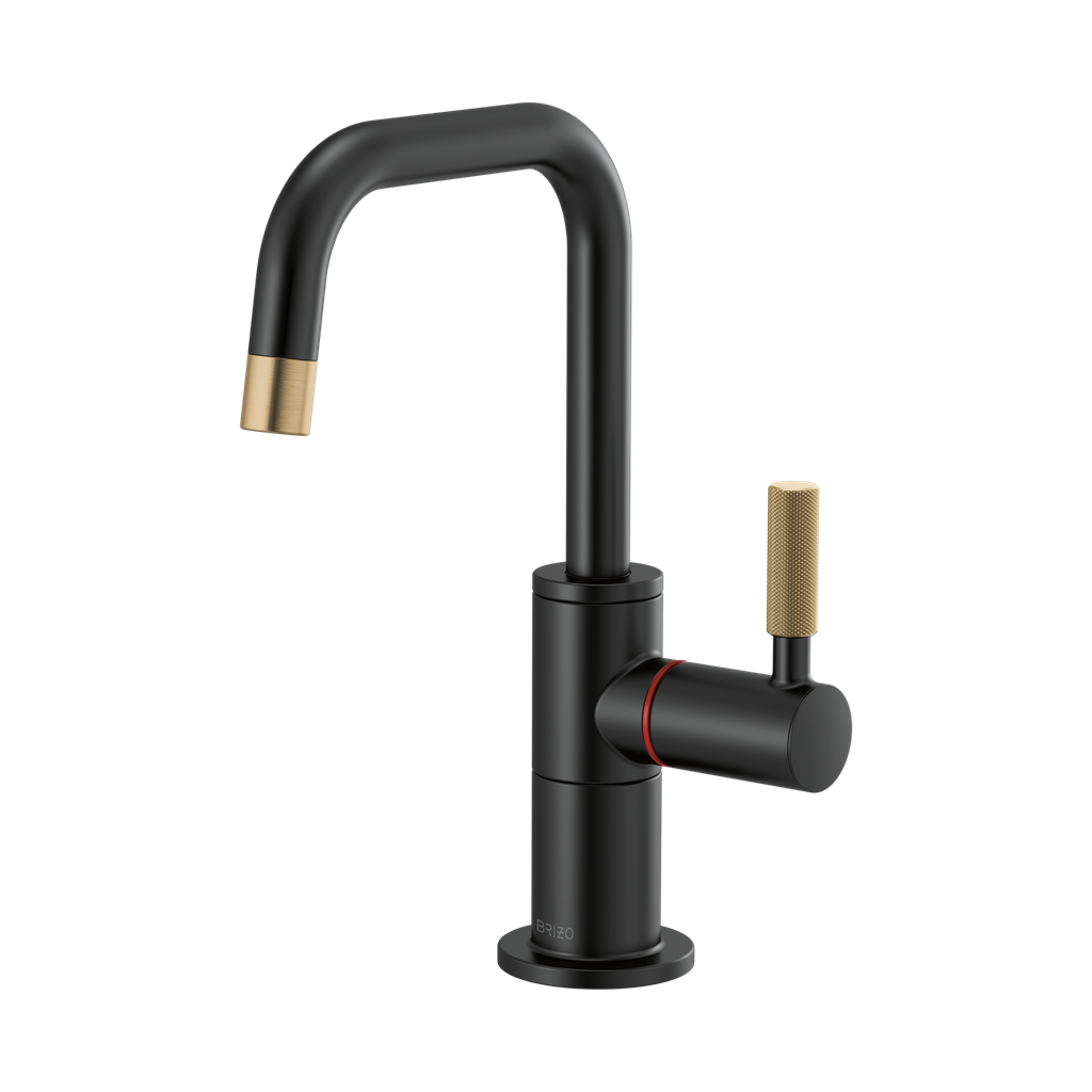 Brizo 61353LF-H-BLGL Litze Instant Hot Beverage Faucet Matte Black Brilliance Luxe Gold