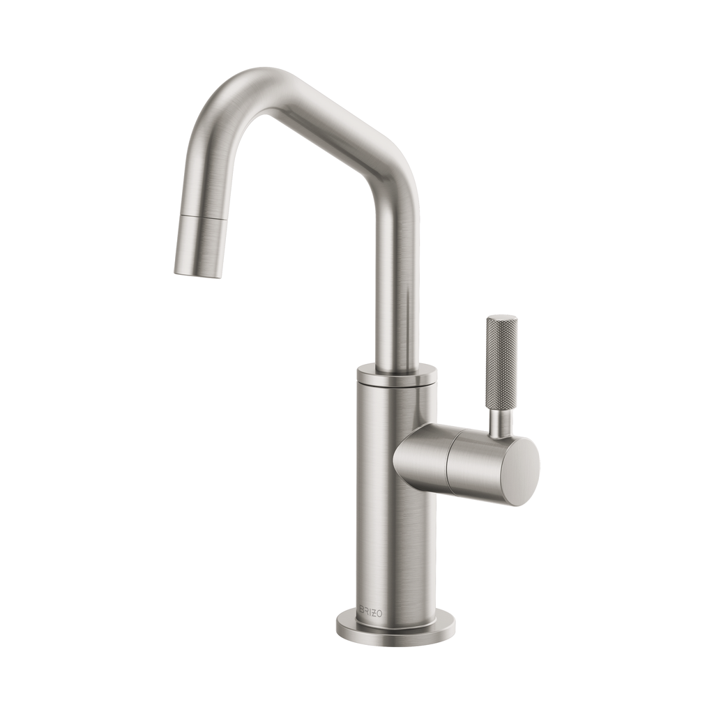Brizo 61363LF-C-SS Litze Beverage Faucet with Angled Spout and Knurled Handle Stainless Steel