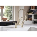 Brizo 62174LF-PN Two Handle Articulating Bridge Faucet With Finished Hose