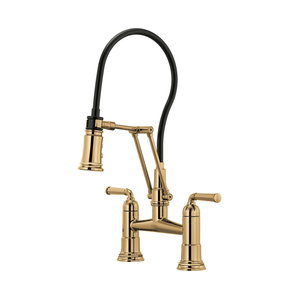 Brizo 62274LF-PG Rook Articulating Bridge Faucet