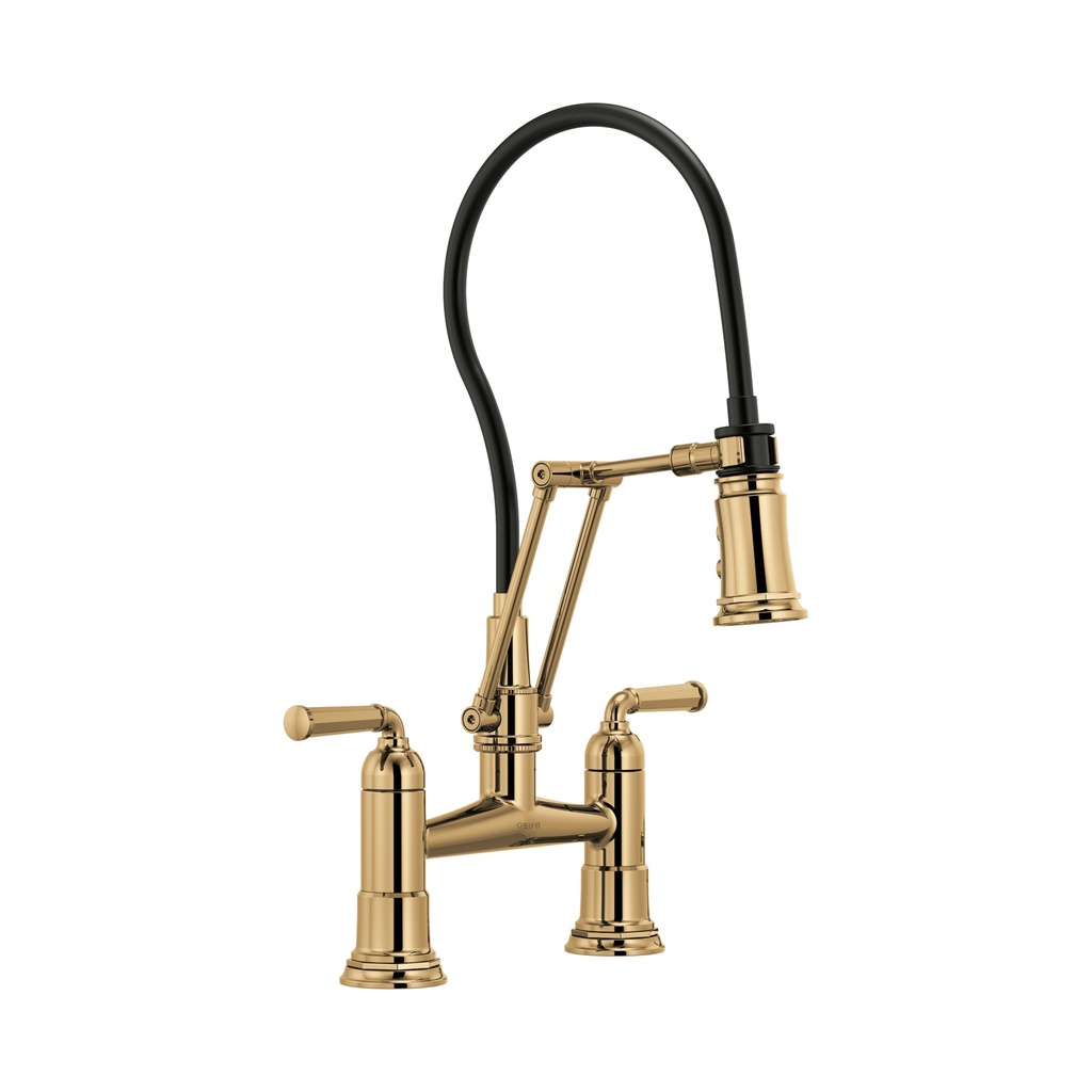 Brizo 62274LF-PG Rook Articulating Bridge Faucet