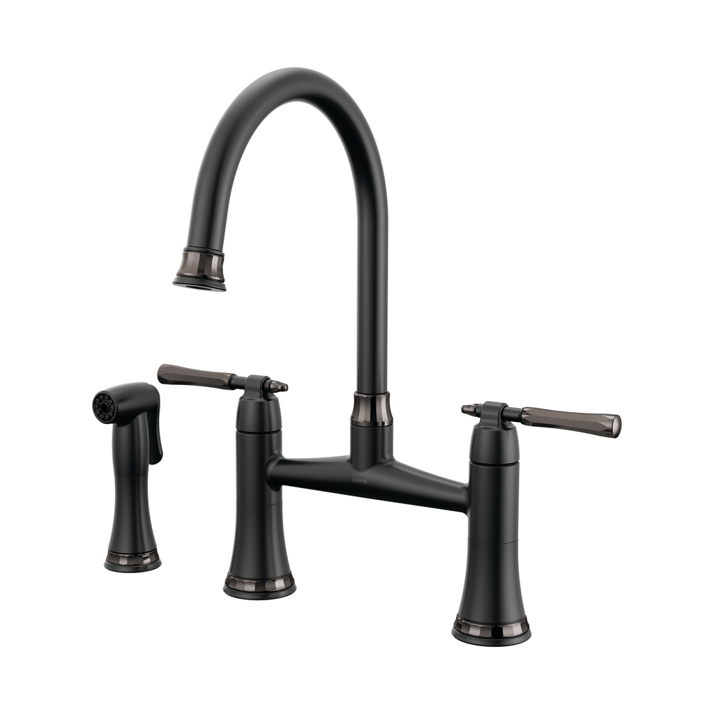 Brizo 62558LF-BLBNX Tulham Bridge Faucet With Spray 2L