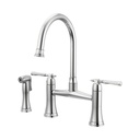 Brizo 62558LF-PC Tulham Bridge Faucet With Spray 2L