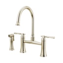 Brizo 62558LF-PN Tulham Bridge Faucet With Spray 2L