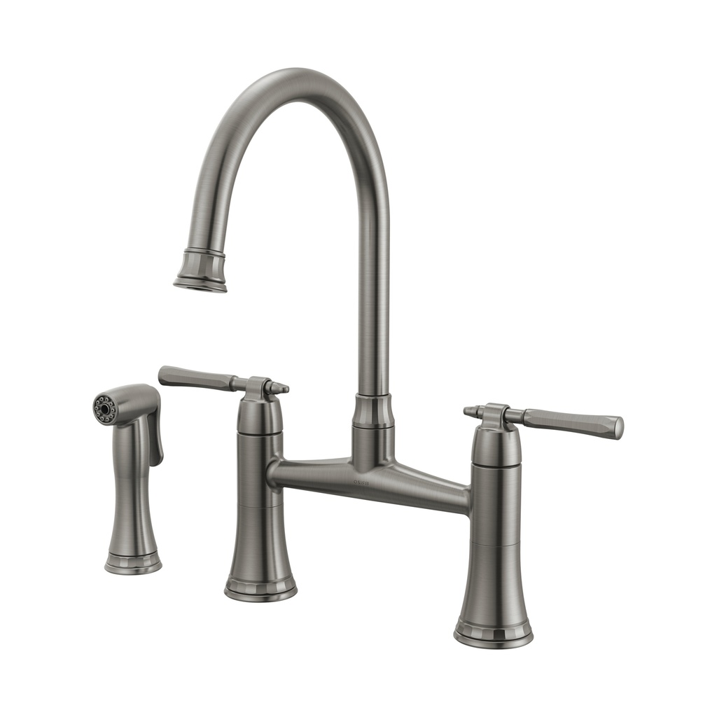 Brizo 62558LF-SL Tulham Bridge Faucet With Spray 2L