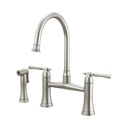 Brizo 62558LF-SS Tulham Bridge Faucet With Spray 2L