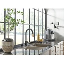 Brizo 62843LF-BLGL Litze Wall Mounted Pot Filler with Knurled Handle Kit Matte Black/Luxe Gold