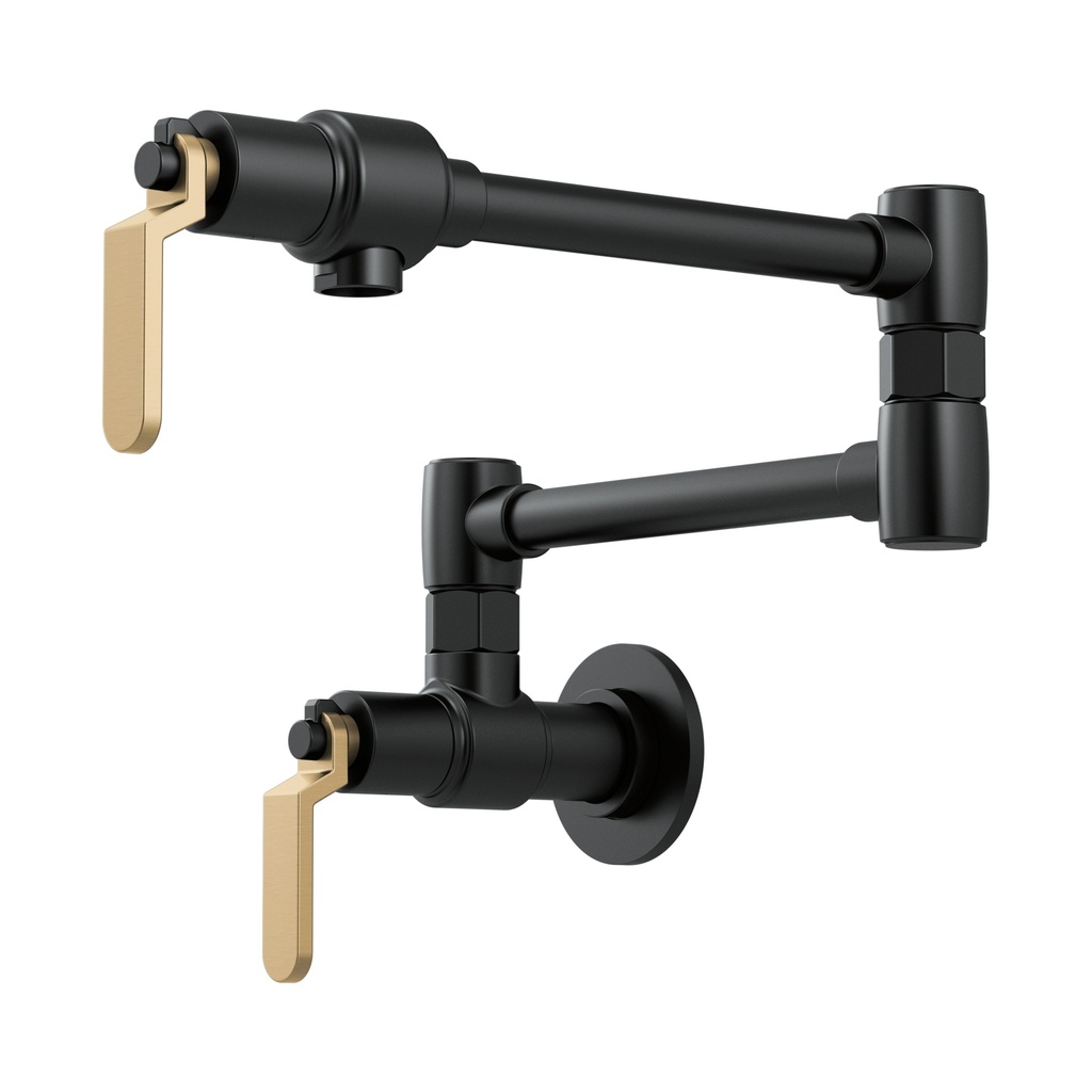 Brizo 62844LF-BLGL Litze Wall Mounted Pot Filler