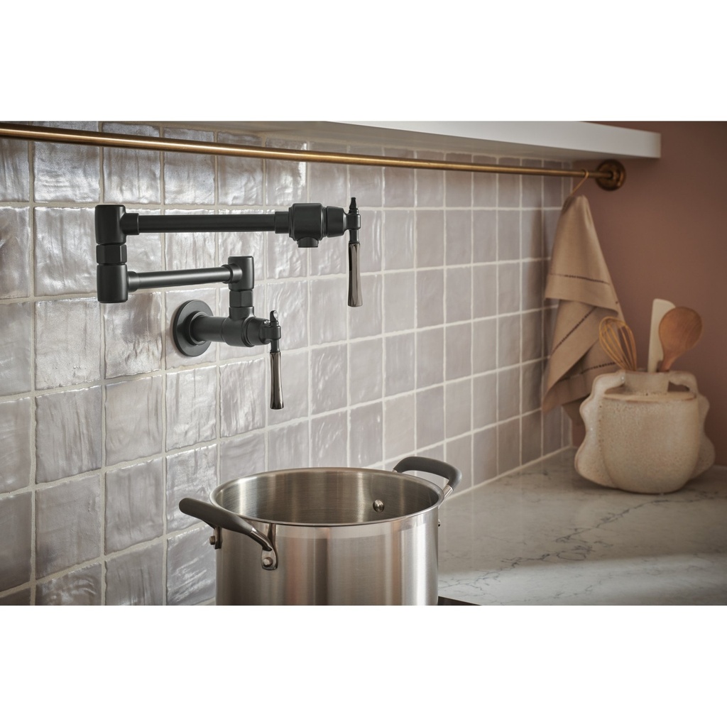 Brizo 62858LF-BLBNX Tulham Wall Mount Pot Filler 2L