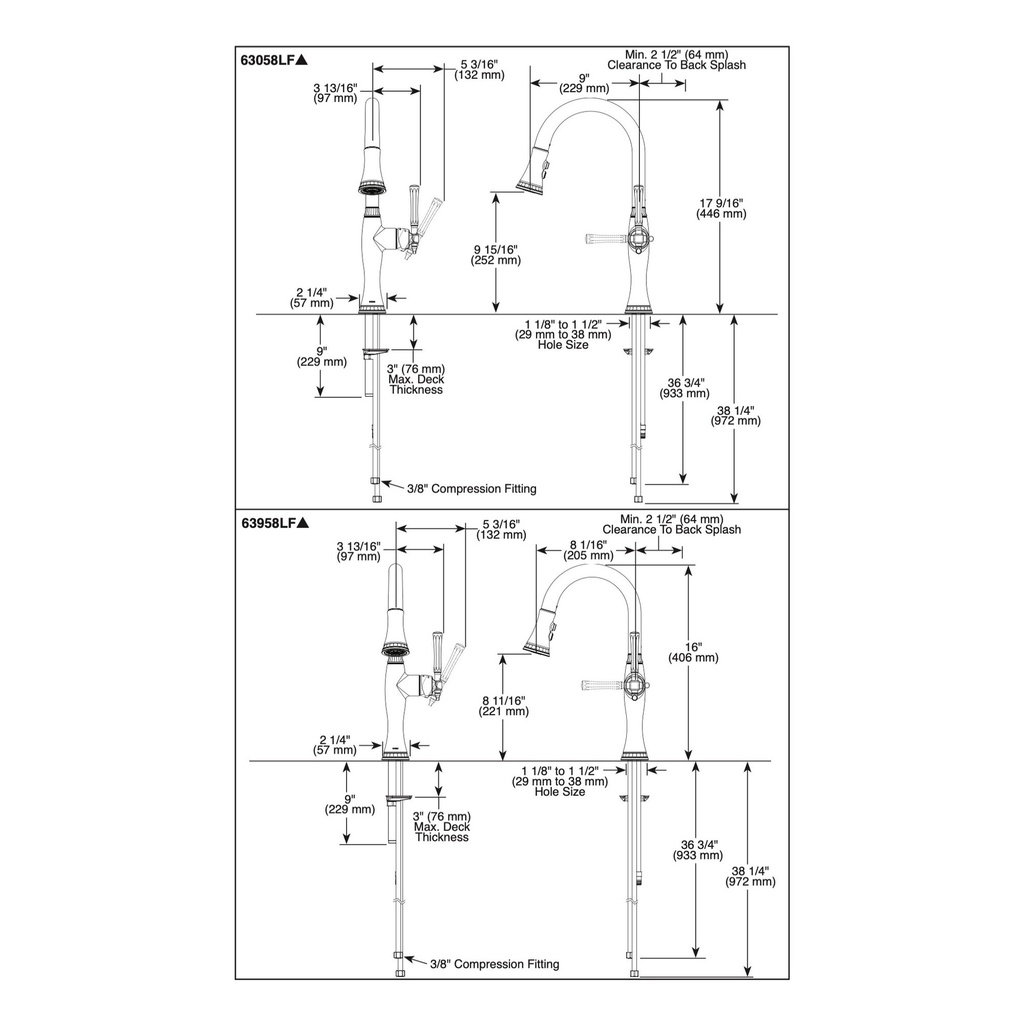 Brizo 63058LF-SL Tulham Pull-Down Kitchen Faucet
