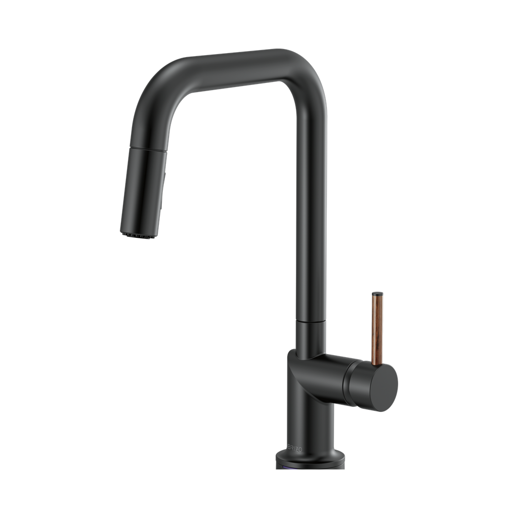 Brizo 63065LF-BLLHP Odin Square Pull-Down Kitchen Faucet  (less handle) Matte Black