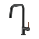 Brizo 63065LF-BLLHP Odin Square Pull-Down Kitchen Faucet  (less handle) Matte Black