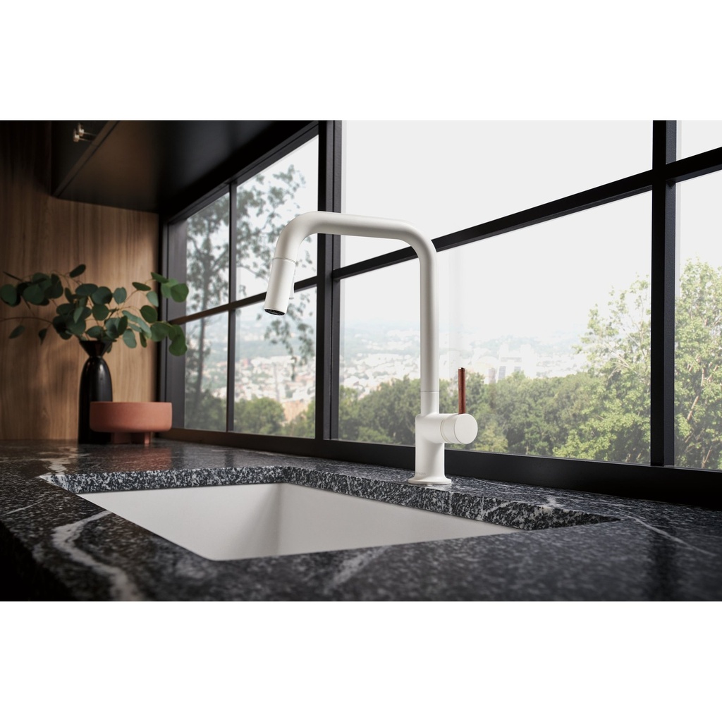 Brizo 63065LF-MWLHP Square Pull Down Kitchen Faucet