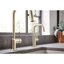 Brizo 63065LF-PNLHP Odin Square Pull-Down Kitchen Faucet