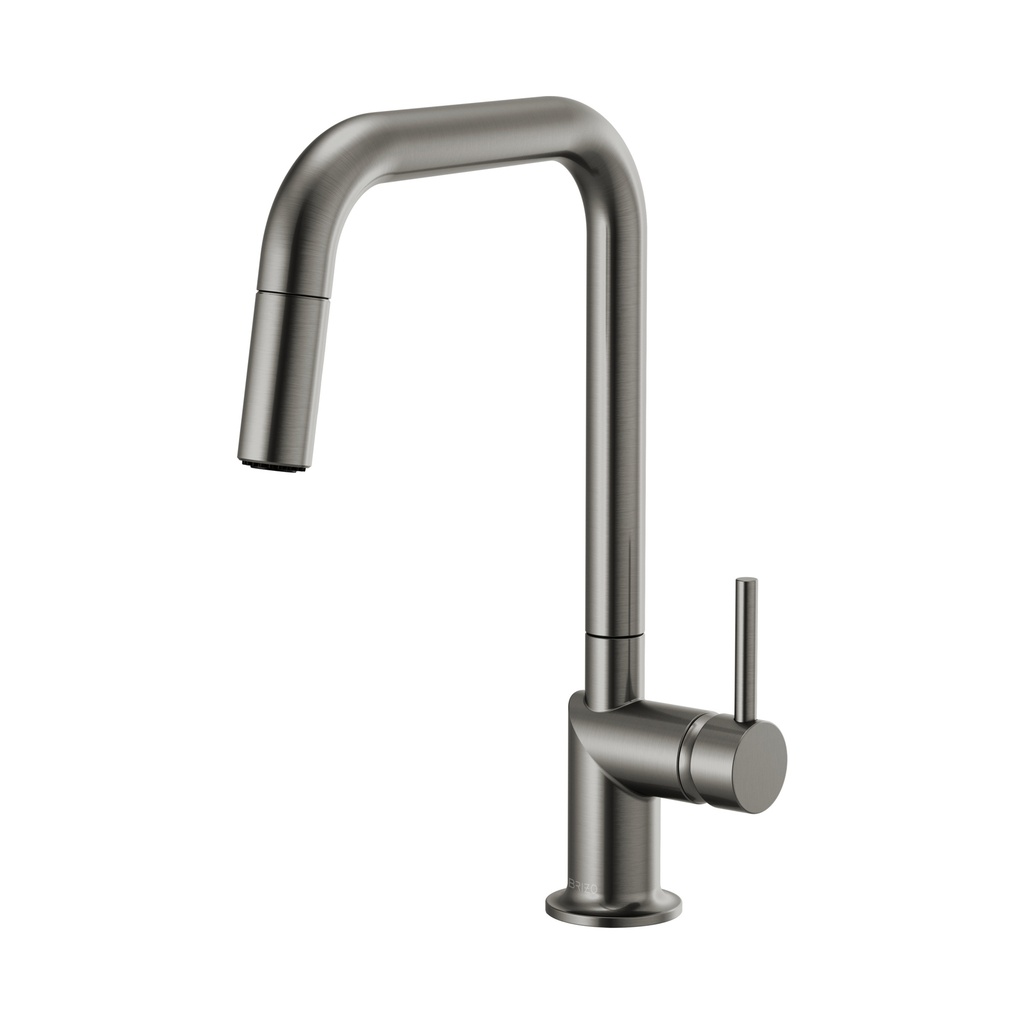 Brizo 63065LF-SLLHP Odin Square Pull-Down Kitchen Faucet Luxe Steel