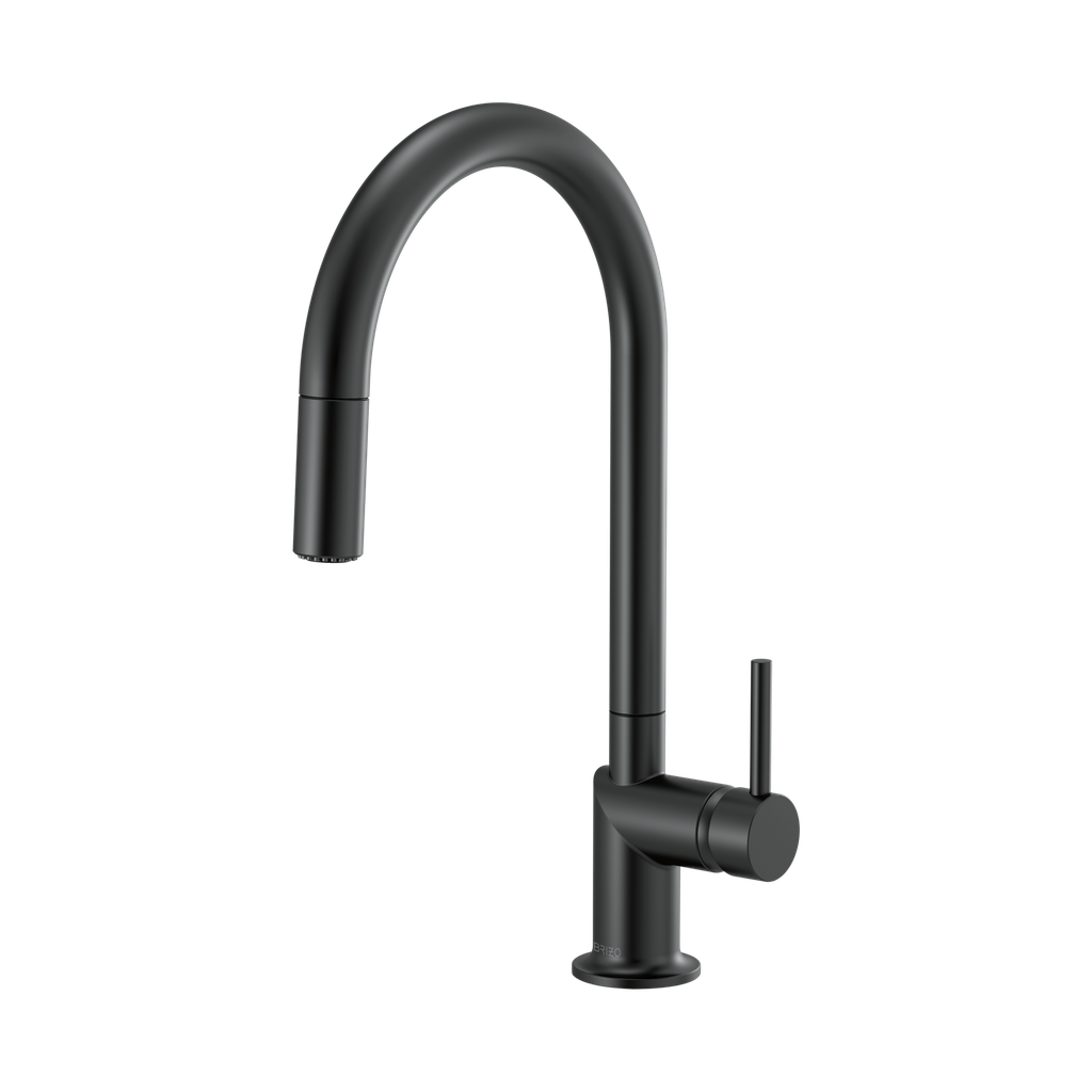 Brizo 63075LF-BLLHP Odin Arc Pull-Down Kitchen Faucet Matte Black (less handle)