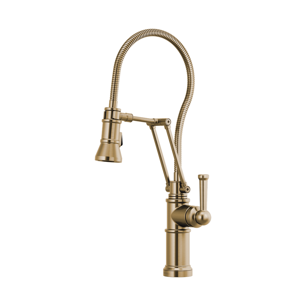 Brizo 63125LF-GL Artesso Articulating Kitchen Articulating Faucet with Finished Hose Luxe Gold