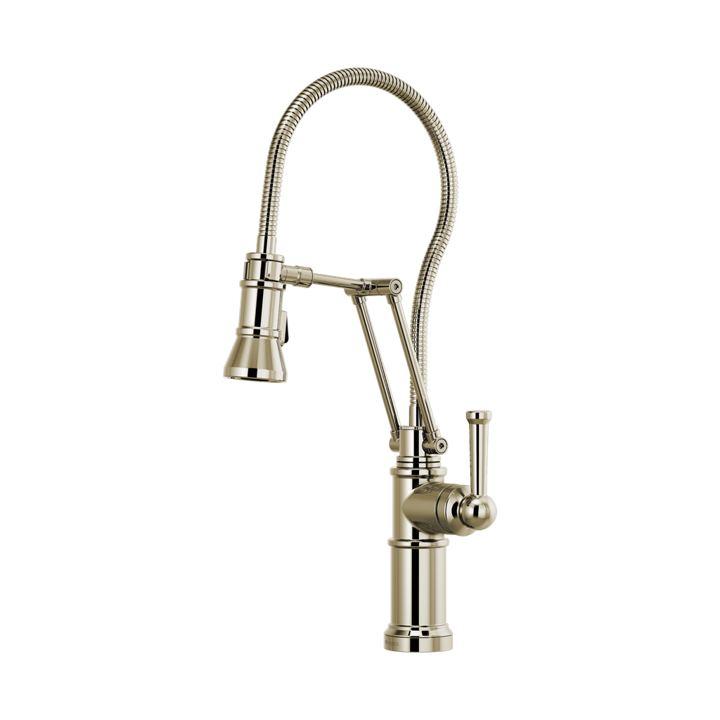 Brizo 63125LF-PN Artesso Articulating Kitchen Faucet with Finished Hose Polished Nickel