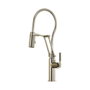 Brizo 63143LF-PN Litze Articulating Faucet With Knurled Handle And Finished Hose Polished Nickel