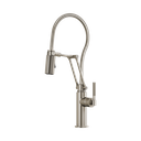 Brizo 63143LF-SS Litze Articulating Faucet With Finished Hose Knurled Handle And Finished Hose Stainless Steel