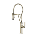 Brizo 63144LF-PN Litze Articulating Faucet With Industrial Handle And Finished Hose