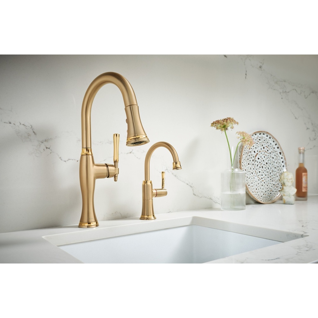 Brizo 63958LF-GLPG Tulham Pull-Down Prep Faucet